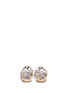 Back View - Click To Enlarge - STUART WEITZMAN - 'Camia Leslie' kids holographic thong sandals