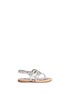 Main View - Click To Enlarge - STUART WEITZMAN - 'Camia Leslie' kids holographic thong sandals