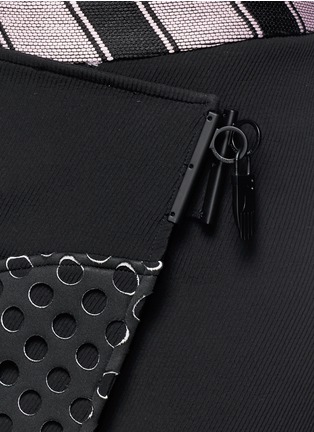 Detail View - Click To Enlarge - OPENING CEREMONY - 'Mallory' perforated twill wrap front utility skirt