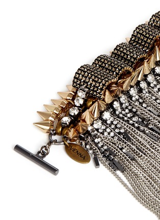 Detail View - Click To Enlarge - VENNA - Spike edge metal fringe cuff