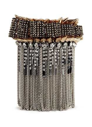 Main View - Click To Enlarge - VENNA - Spike edge metal fringe cuff