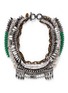 Main View - Click To Enlarge - VENNA - Tribal bead crystal fringe spike necklace