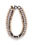 Main View - Click To Enlarge - VENNA - Crystal spike leather band necklace