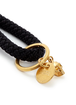 Detail View - Click To Enlarge - ALEXANDER MCQUEEN - Braided rope skull keyring