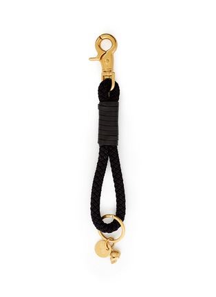 Main View - Click To Enlarge - ALEXANDER MCQUEEN - Braided rope skull keyring