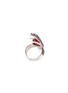 Figure View - Click To Enlarge - STEPHEN WEBSTER - 'Burma' diamond ruby 18k white gold snake ring