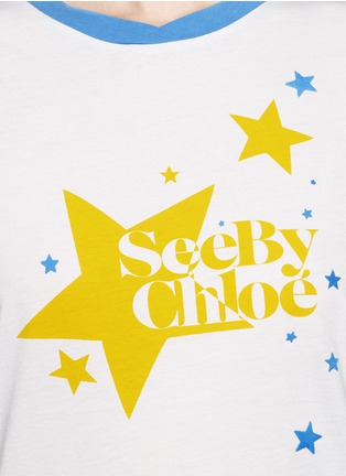 Detail View - Click To Enlarge - SEE BY CHLOÉ - Stardust logo print T-shirt 
