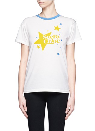 Main View - Click To Enlarge - SEE BY CHLOÉ - Stardust logo print T-shirt 