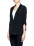 Front View - Click To Enlarge - MO&CO. EDITION 10 - Open back soft drape jacket