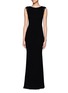 Main View - Click To Enlarge - ALICE & OLIVIA - Joi leather sleeve wool maxi dress