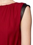 Detail View - Click To Enlarge - ALICE & OLIVIA - Leather sleeve silk dress