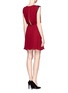 Figure View - Click To Enlarge - ALICE & OLIVIA - Leather sleeve silk dress