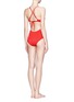 Front View - Click To Enlarge - JETS - Lustre criss-cross cutout swimsuit