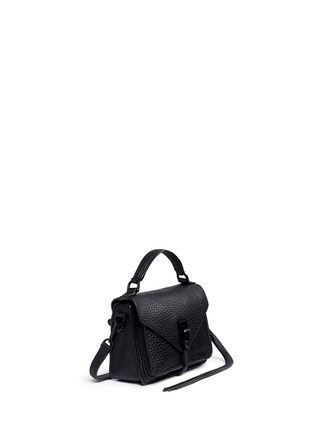 Detail View - Click To Enlarge - REBECCA MINKOFF - 'Darren' mini pebbled leather messenger satchel