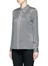 Front View - Click To Enlarge - EQUIPMENT - x Kate Moss 'Shiloh' star print silk pyjama shirt
