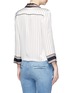 Back View - Click To Enlarge - EQUIPMENT - x Kate Moss 'Lake' stripe print silk pyjama shirt