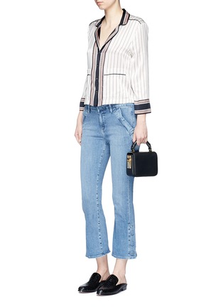 Figure View - Click To Enlarge - EQUIPMENT - x Kate Moss 'Lake' stripe print silk pyjama shirt