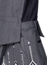 Detail View - Click To Enlarge - SACAI - Tribal lace pinstripe vest suit dress
