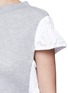 Detail View - Click To Enlarge - SACAI - Poplin back short sleeve sweatshirt