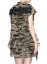 Back View - Click To Enlarge - SACAI - Camouflage embroidered organza drawstring dress