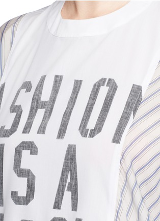 Detail View - Click To Enlarge - SACAI - 'Fashion is a Passion' stripe dress