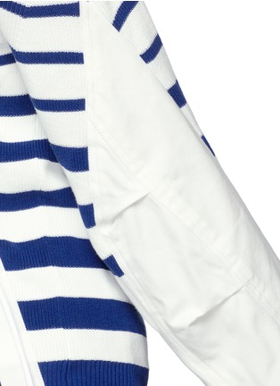 Detail View - Click To Enlarge - SACAI - Lace-up open back stripe sweater
