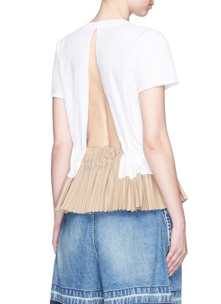 Back View - Click To Enlarge - SACAI - Plissé pleated open back top
