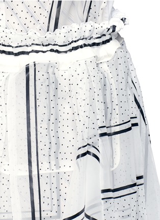 Detail View - Click To Enlarge - SACAI - Polka dot print lace hem organza dress
