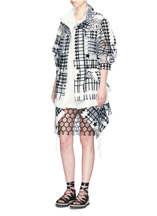 Figure View - Click To Enlarge - SACAI - Tribal embroidered organza coat