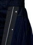 Detail View - Click To Enlarge - SACAI - Stripe zip jacket overlay twill skirt