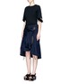 Figure View - Click To Enlarge - SACAI - Stripe zip jacket overlay twill skirt