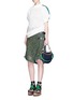 Figure View - Click To Enlarge - SACAI - Guipure lace belted wrap skirt