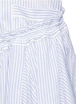 Detail View - Click To Enlarge - SACAI - Ruffle lace hem stripe pyjama dress