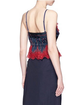 Back View - Click To Enlarge - SACAI - Lace trim stripe top