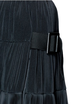 Detail View - Click To Enlarge - TOGA ARCHIVES - Belted side plissé pleated taffeta skirt