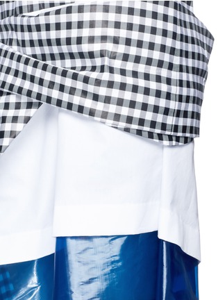 Detail View - Click To Enlarge - TOGA ARCHIVES - Layered contrast hem gingham check dress