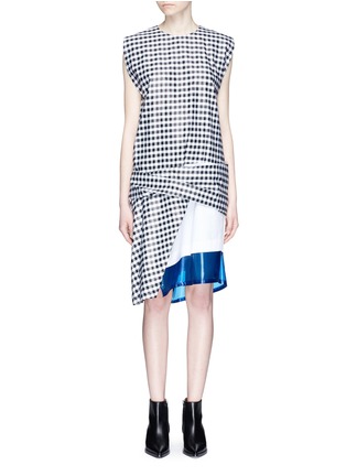 Main View - Click To Enlarge - TOGA ARCHIVES - Layered contrast hem gingham check dress