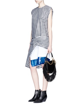 Figure View - Click To Enlarge - TOGA ARCHIVES - Layered contrast hem gingham check dress