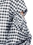 Detail View - Click To Enlarge - TOGA ARCHIVES - Open back slit sleeve gingham check blouse