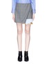 Main View - Click To Enlarge - TOGA ARCHIVES - Layered contrast hem check plaid wool skirt