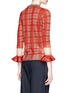Back View - Click To Enlarge - TOGA ARCHIVES - Check plaid mesh cuff sweater