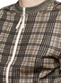 Detail View - Click To Enlarge - TOGA ARCHIVES - Cutout shoulder tartan jacquard knit cardigan