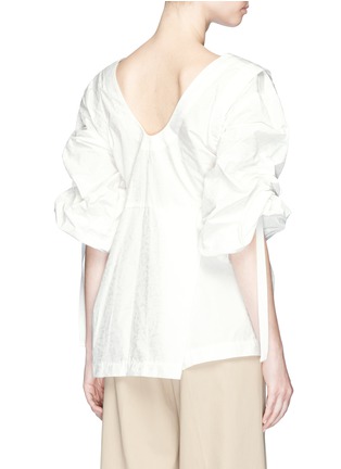 Back View - Click To Enlarge - TOGA ARCHIVES - Balloon sleeve embossed taffeta blouse