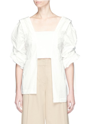 Main View - Click To Enlarge - TOGA ARCHIVES - Balloon sleeve embossed taffeta blouse