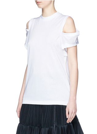Front View - Click To Enlarge - TOGA ARCHIVES - Cold shoulder jersey T-shirt