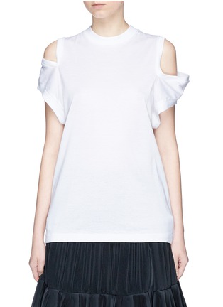 Main View - Click To Enlarge - TOGA ARCHIVES - Cold shoulder jersey T-shirt