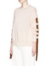 Front View - Click To Enlarge - TOGA ARCHIVES - Contrast tape open back sweater