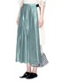Front View - Click To Enlarge - TOGA ARCHIVES - Gingham check pleated wrap skirt
