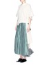 Figure View - Click To Enlarge - TOGA ARCHIVES - Gingham check pleated wrap skirt