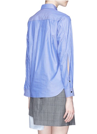 Back View - Click To Enlarge - TOGA ARCHIVES - Rubber patch pocket stripe poplin shirt